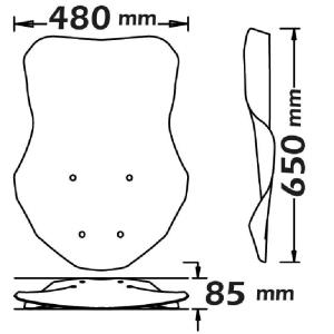 Parabrisas classic transparente HONDA x-adv 750 2021+ Â· 3
